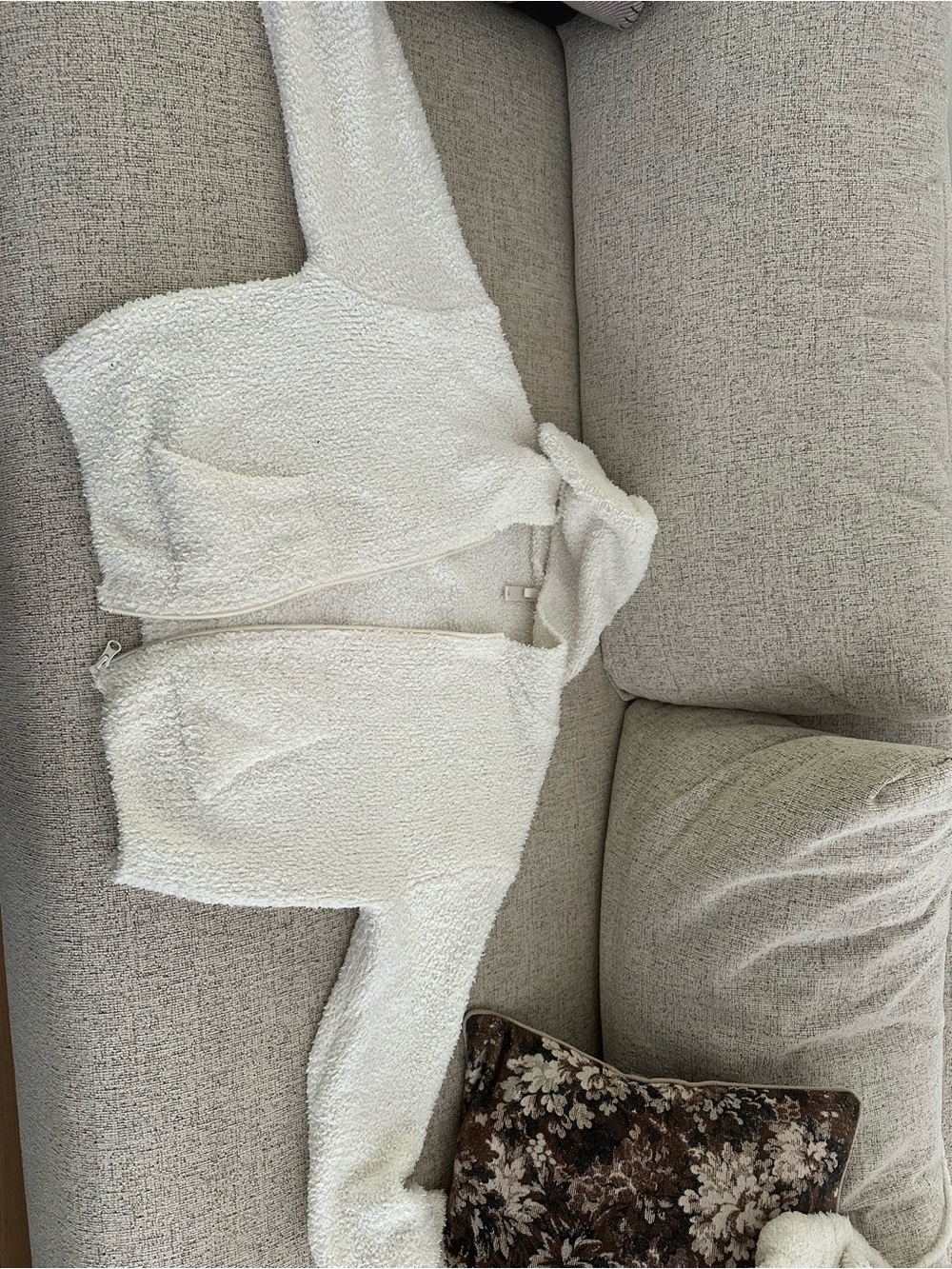 SKIMS Cream Cozy Sherpa Zip-Up Jacket